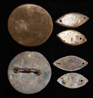 Harness Adornments, Cavalry, Trio, c. 3rd-4th Cent AD Harness Adornments, Cavalry, Trio, c. 3rd-4th Cent AD